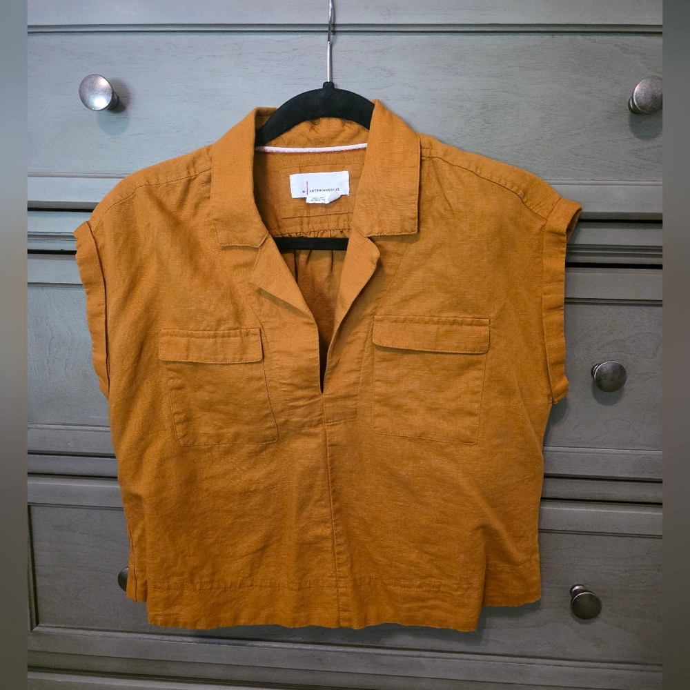 Anthropologie Cropped Utility Pullover
